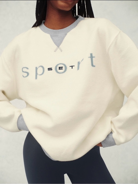 SET Active Tops - Set Active Midweight Sweats Staple Vintage Crewneck, Size M